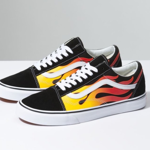 thrasher vans flames